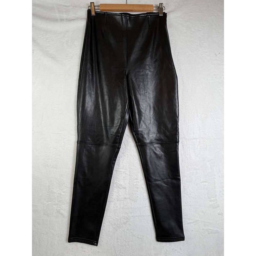 Abercrombie & Fitch Curve Love Vegan Leather Leggings Black Size M 147F0347
